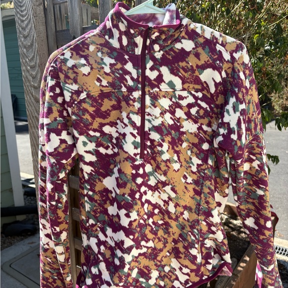 The North Face Purple and Gold Fleece Pullover - Picture 1 of 2